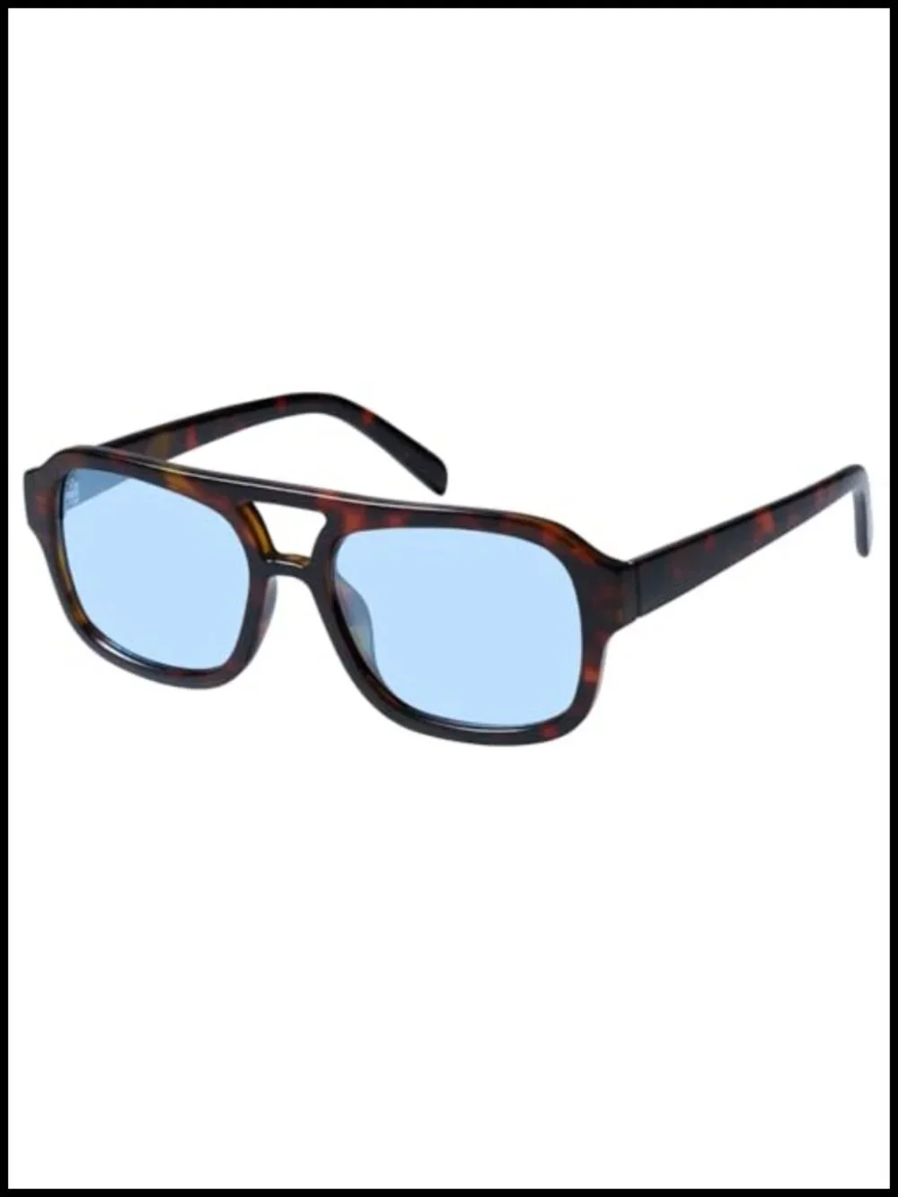 Narrow Square Aviator Sunglasses with UV 400 Protection